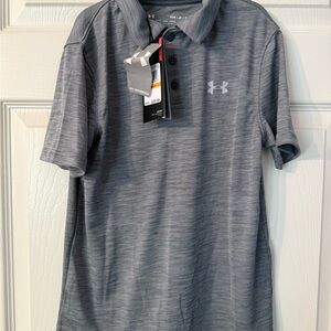 Under Armour Boy’s Gray Polo Shirt NWT